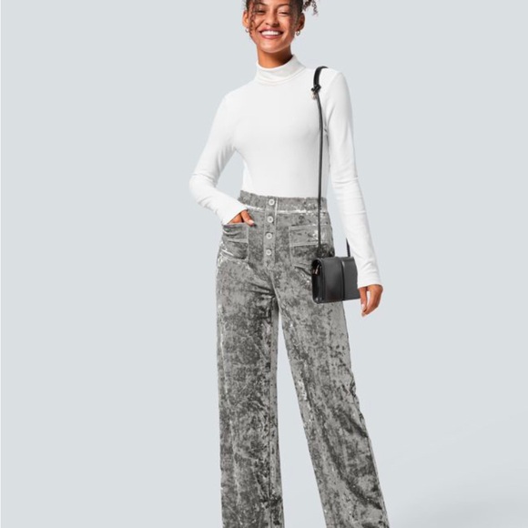 HALARA Gray Straight Leg Pants - Picture 2 of 6